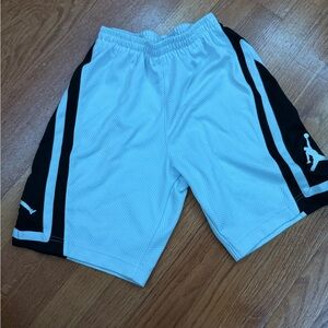 Kids White and Black Athletic Shorts